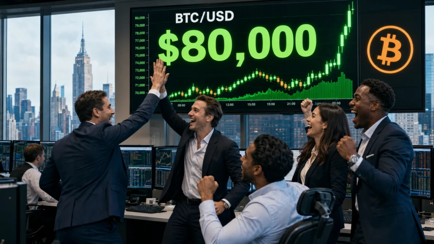 Breaking: Bitcoin hits $80k for the first time since May as rally continues